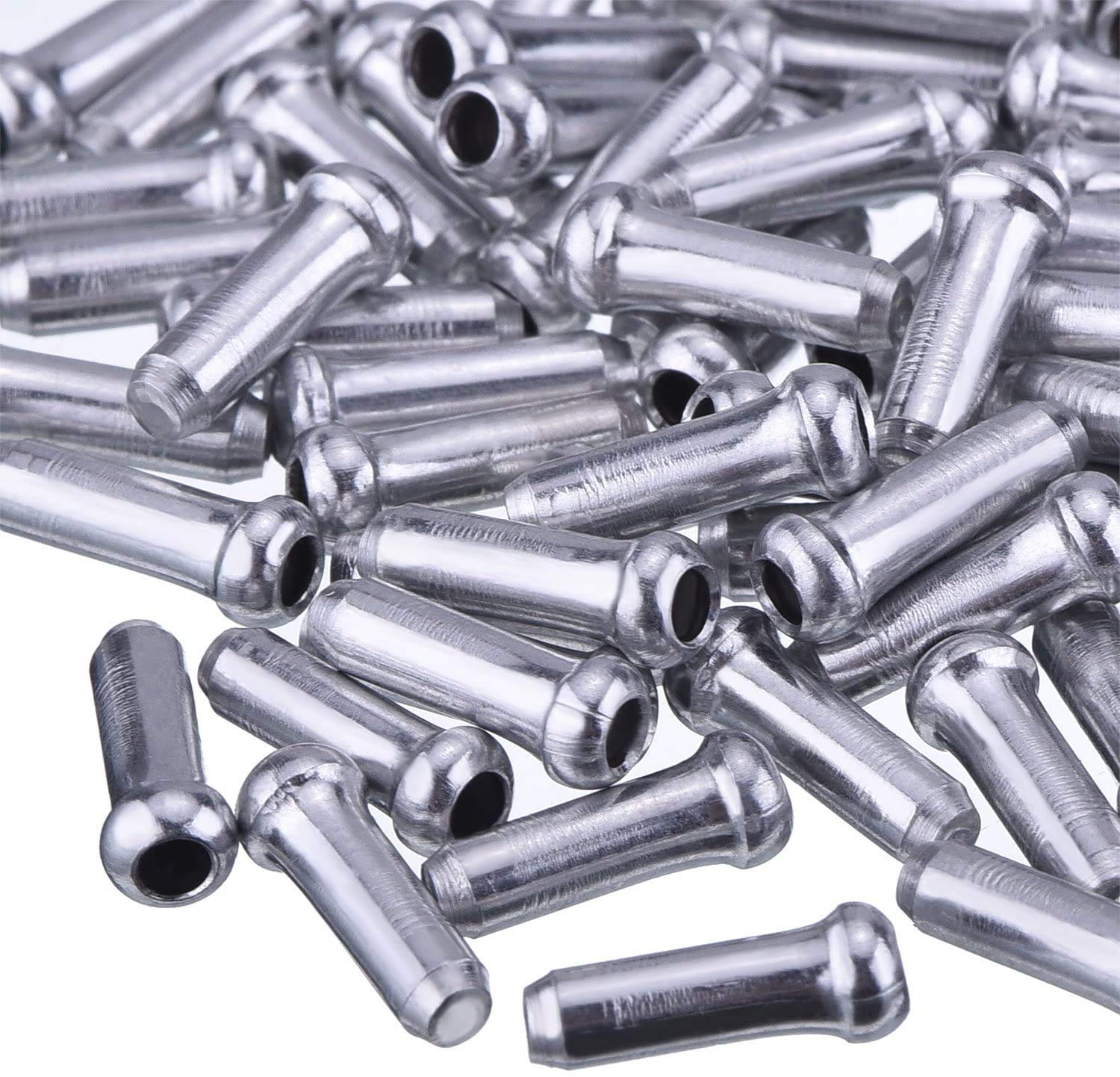 Embout Cable Velo Kit 20 Embouts De Câble De Frein Vélo Argenté - Alliage Durable Pour VTT Et Vélo De Route Embouts Câble Frein Vélo