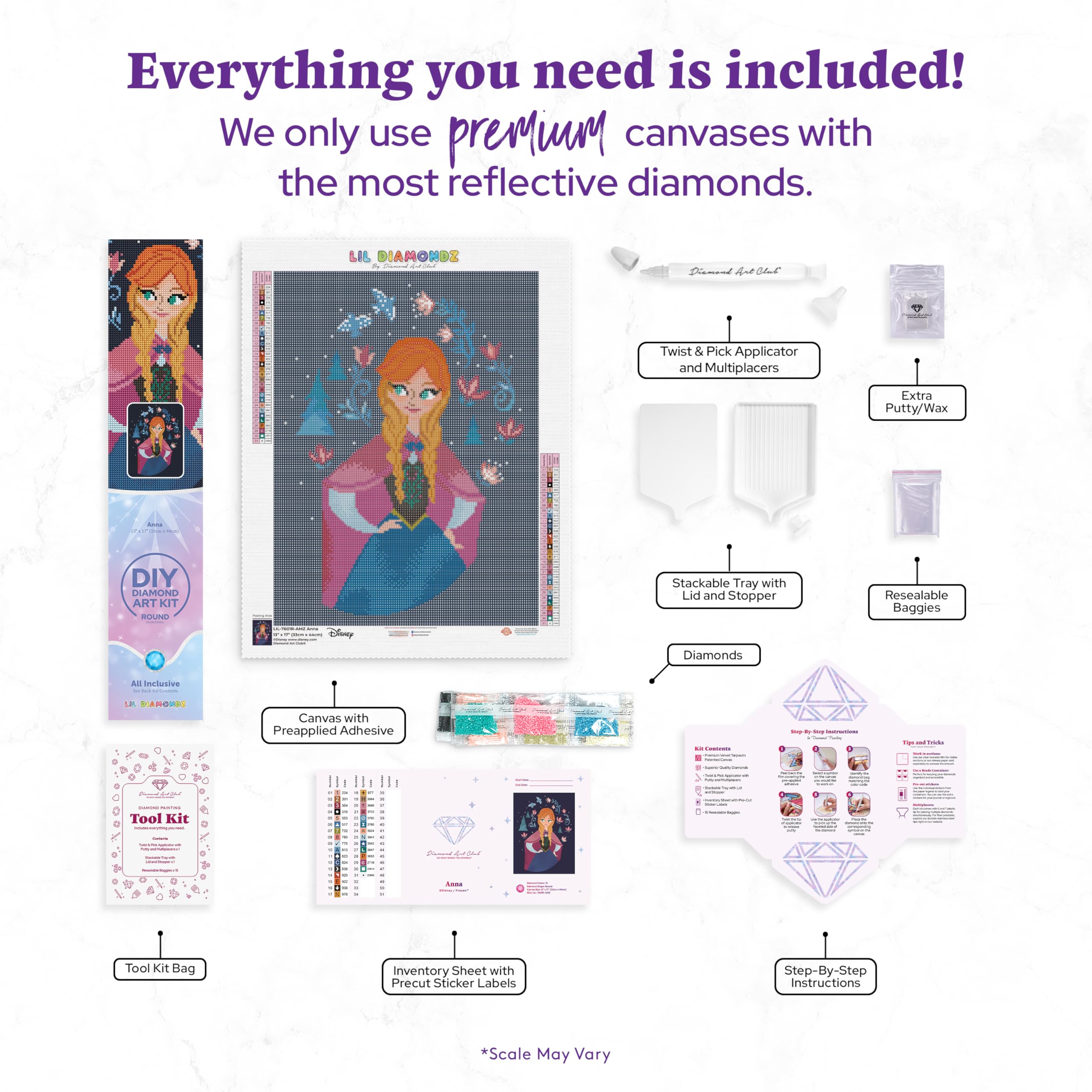 DIAMOND ART CLUB Anna - Kit De Pintura De Diamante