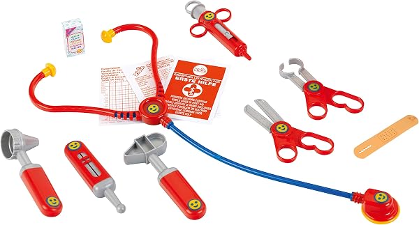 Theo Klein 4457 Arztkoffer | Mit Stethoskop, Thermometer, Spritze und vielem mehr | Robuster Koffer mit praktischem Tragegriff | Maße: 24 cm x 11 cm x 19 cm | Spielzeug für Kinder ab 3 Jahren - 3