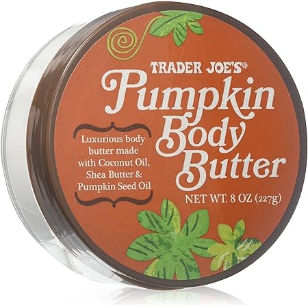 Trader Joes Pumpkin Body Butter - Luxurious Body Butter Made with Coconut Oil, Shea Butter & Pumpkin Seed Oil - 8oz., 227g.