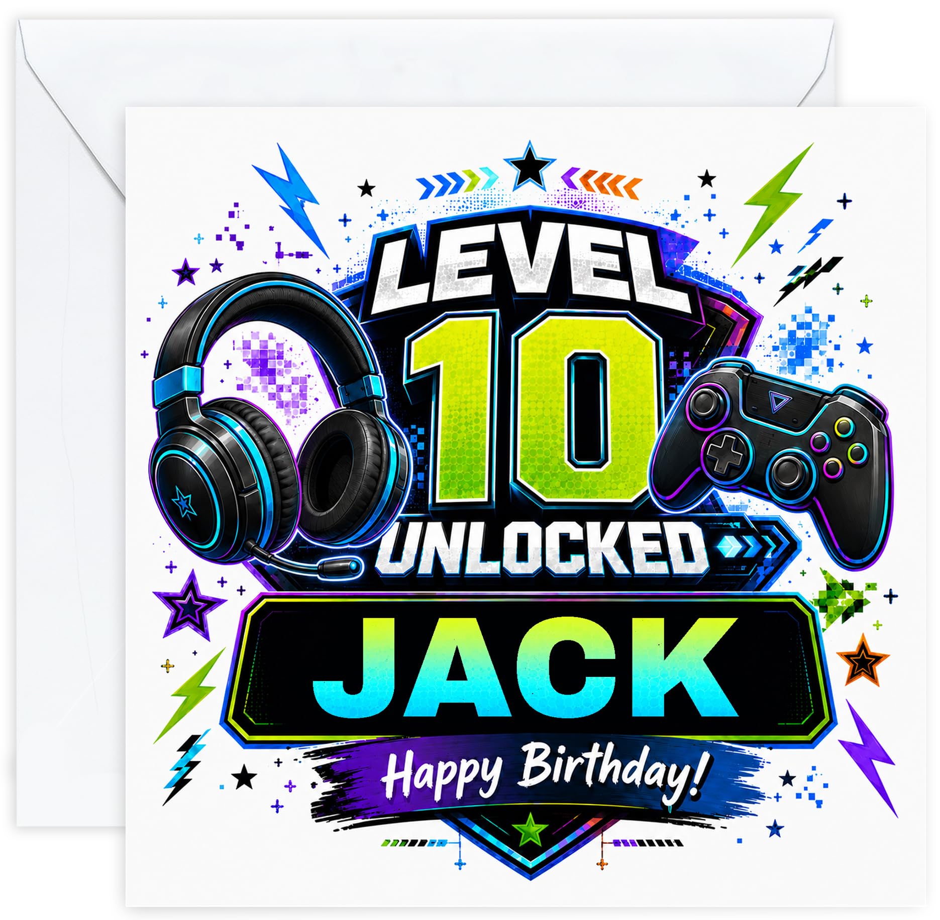 Personalised 10th Birthday Gaming Card for Boy | Gamer Card with Name