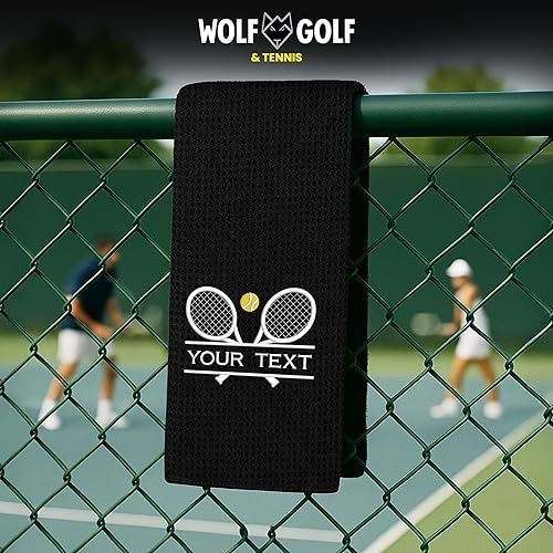 Miniatura 2 de Toalla de tenis personalizada  Bordada para hombres y mujeres  Accesorio personalizado para cancha  Regalos de tenis