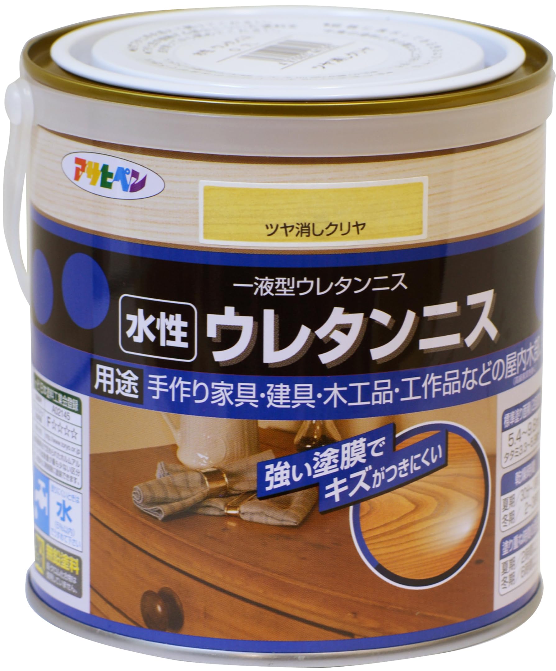 Amazon | アサヒペン 水性ウレタンニス 0.7L ツヤ消しクリヤ 塗料