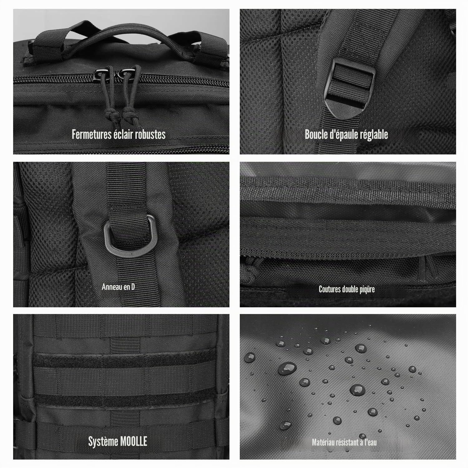 ProCase Sac à Dos Tactique Militaire de Grand Volume 35L, Sac Crossfit Armée Homme, Sac à Dos Randonnée Voyage Multifonction
