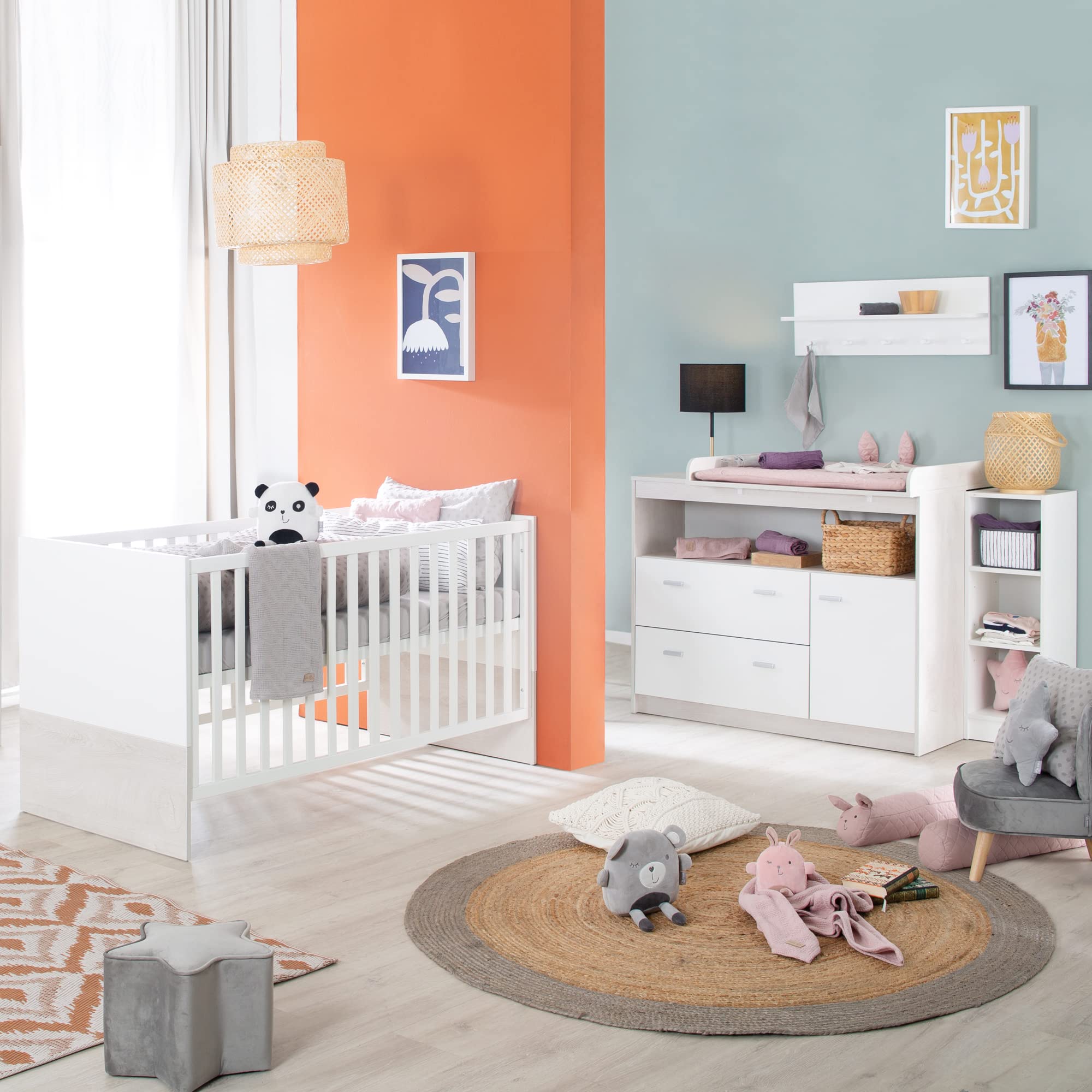 roba Ensemble de Meubles 'Julia' 2 pièces, incluant Un lit combiné 70 x 140 cm et Une Table à Langer Large
