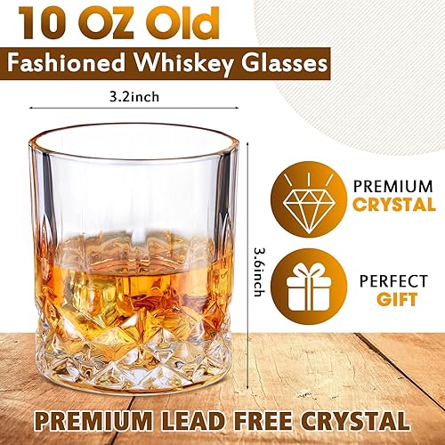 Miniatura 2 de Yaomiao Paquete de 16 vasos de whisky Old Fashioned a granel de 10 onzas, vasos de cóctel de bourbon para whisky, bourbon licor y bebidas de cóctel,