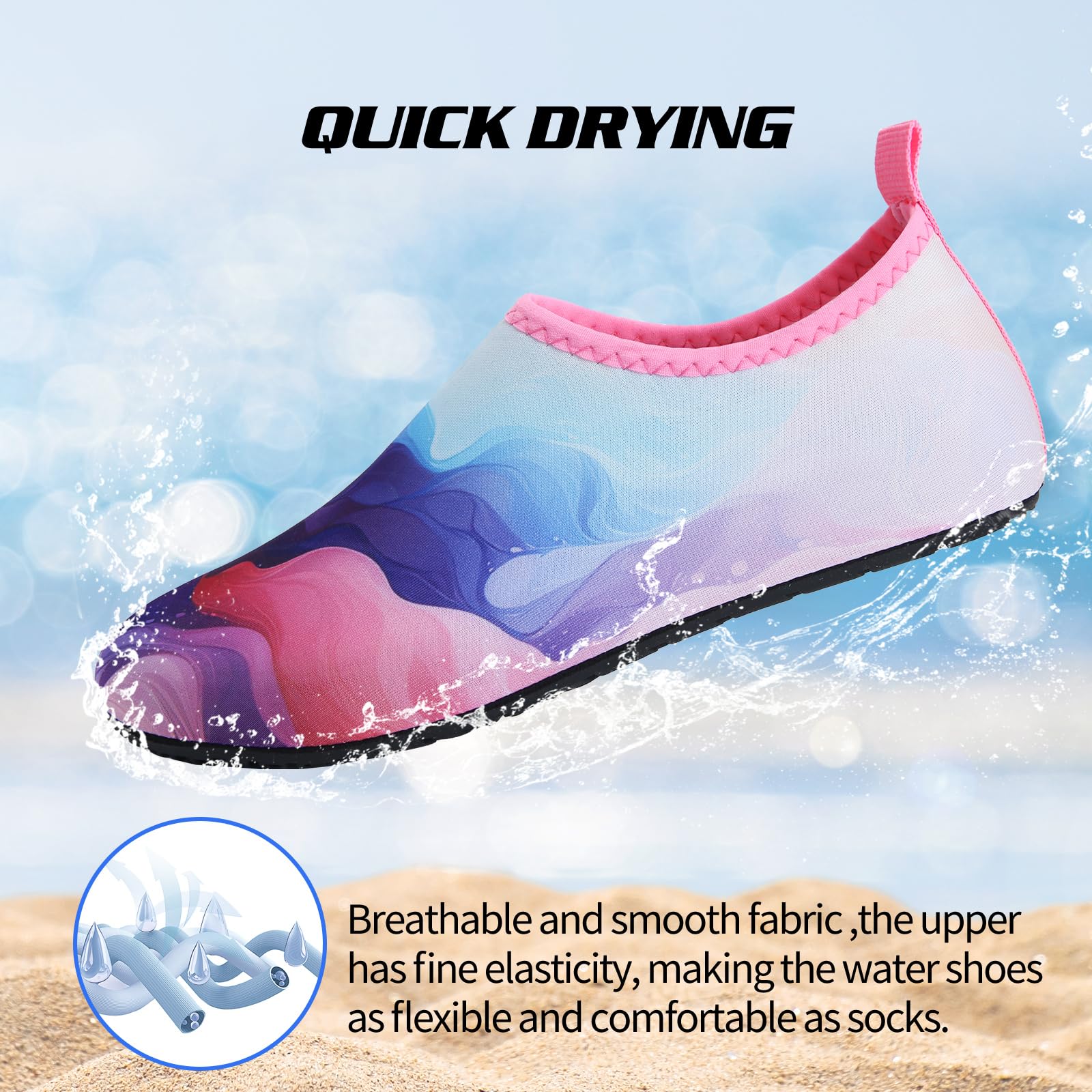 WateLves Scarpe da Scoglio Scarpette Donna Uomo Asciugatura Rapida Super Leggere Antiscivolo per Spiaggia e Snorkeling Unisex