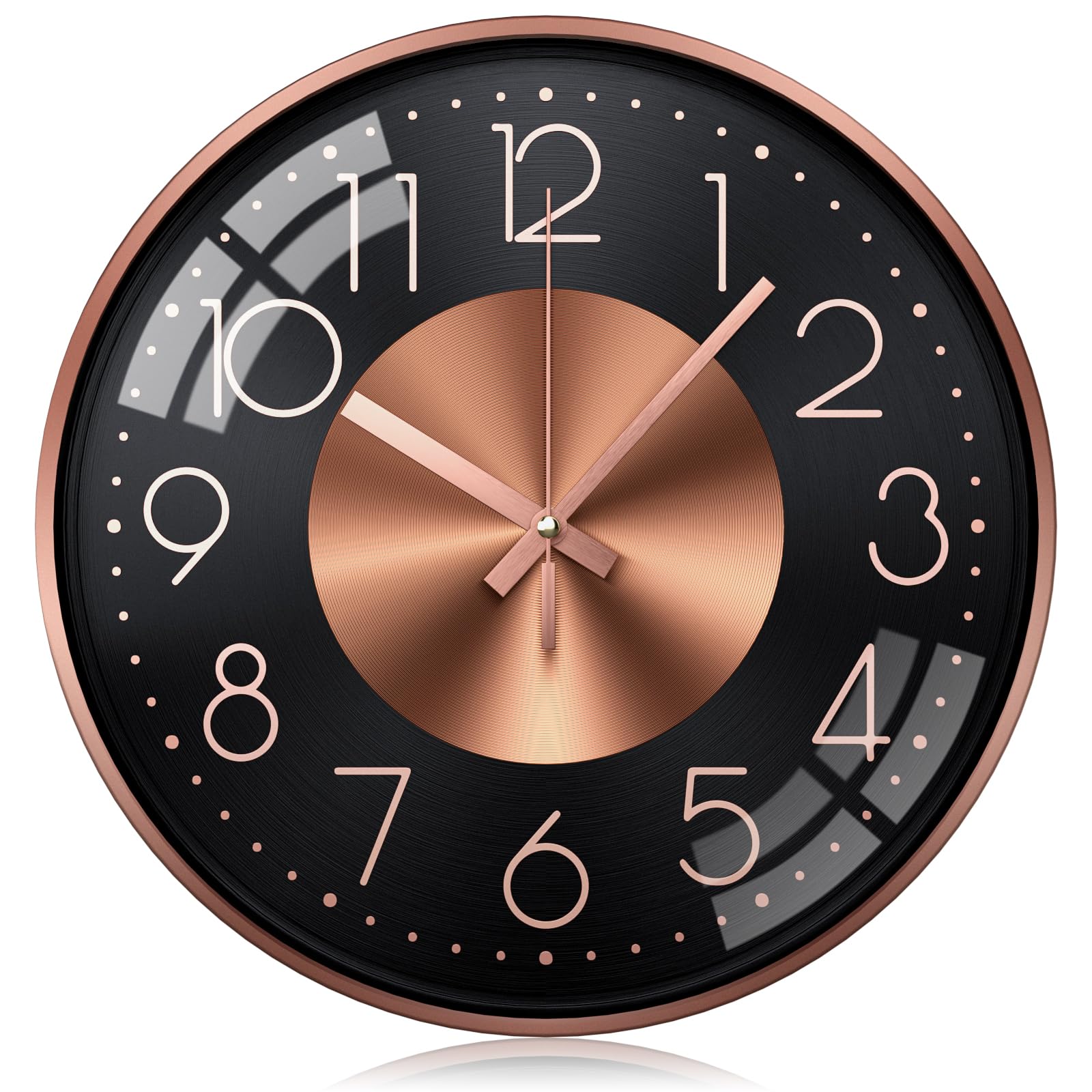 October Elf 12 Inch Wall Clocks for Living Room Kitchen Modern Battery Operated Silent Wall Clock