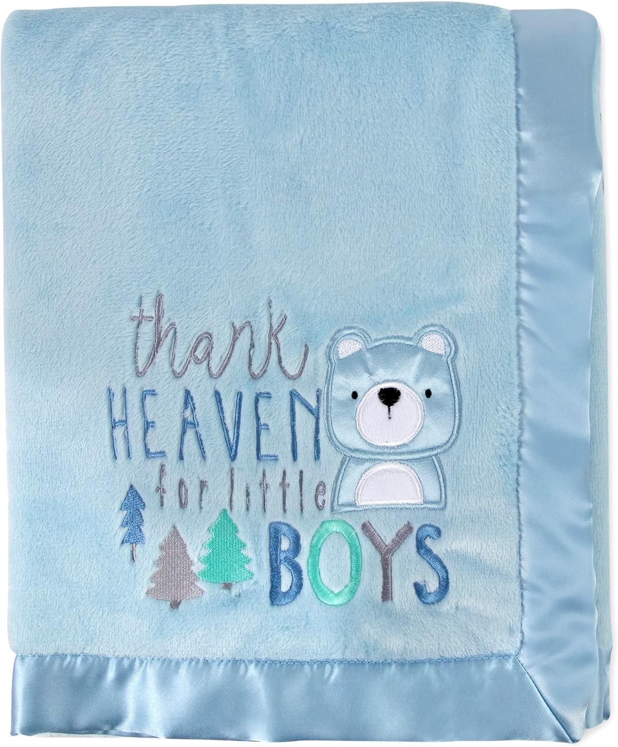 30x40 Fleece Baby Nursery Blanket with Satin Trim for Boys, Girls, and Unknown Gender Baby (Grandma's Love)