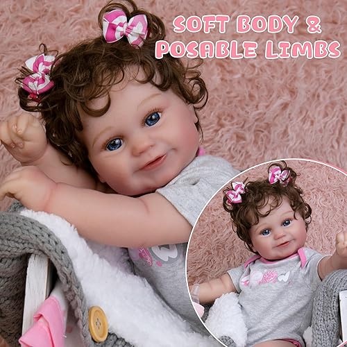 Miniatura 4 de Milidool Reborn Baby Dolls - Muñeca de bebé recién nacida realista de 20 pulgadas, hecha a mano con amor
