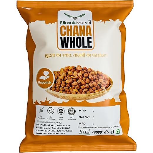 MASALAMARVEL Premium Unpolished Kala (Black, Brown) Chana Whole/Seeds | Desi Kala Chana | Natural & Protein-Rich | Ideal for Cooking, Sprouting & Snacking 1kg
