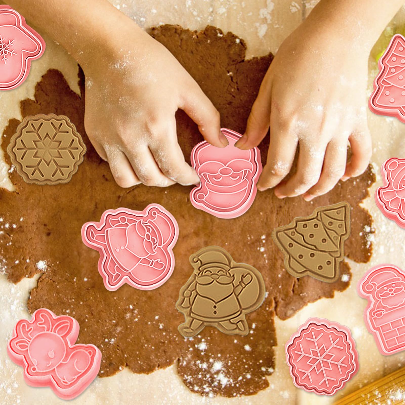 24 Pezzi Formine per Biscotti Natalizi, 3D formine biscotti natale