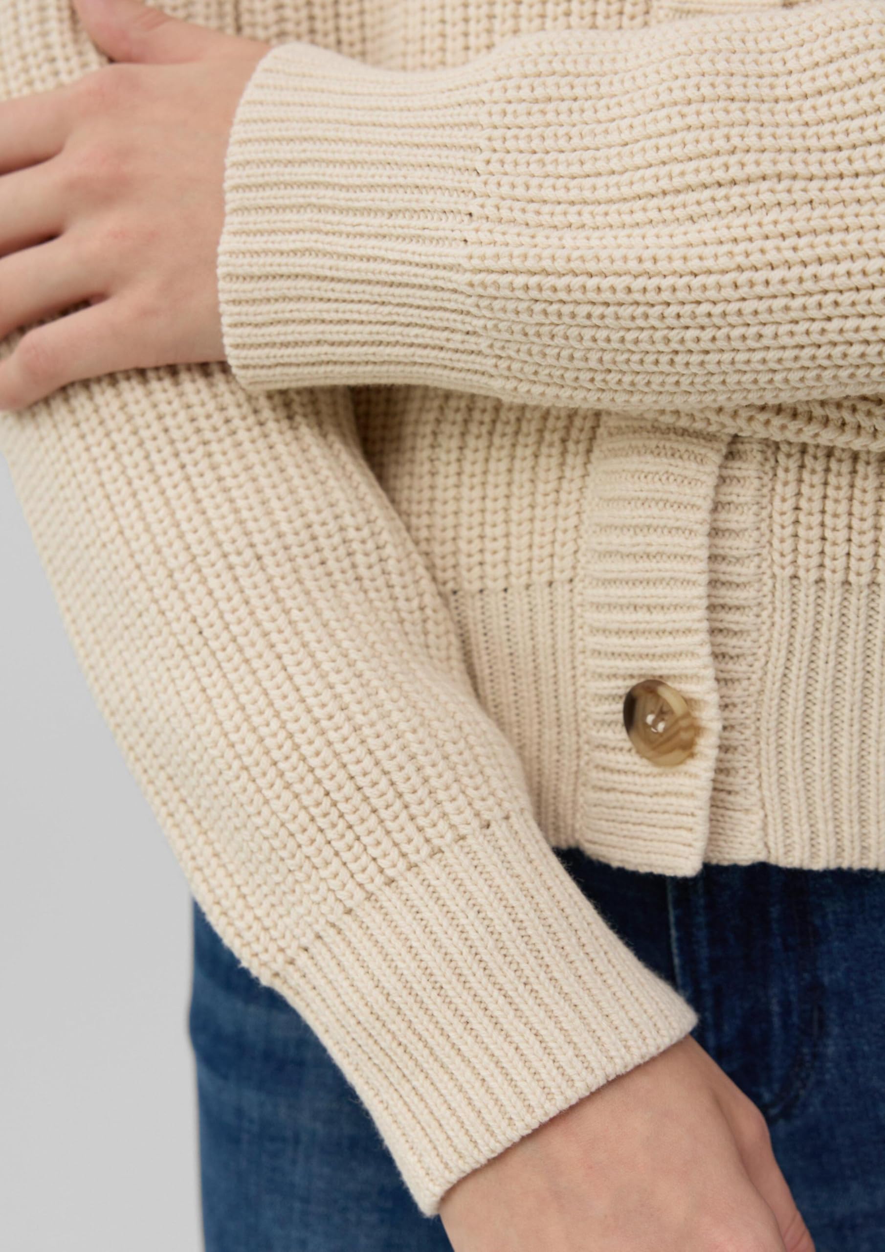 s.Oliver Cardigan aus Baumwollmix in RIPP-Optik