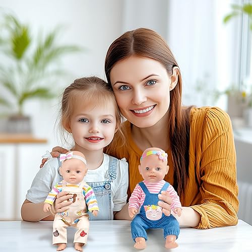 Vista 14 de 12 juegos de 14 a 16 pulgadas, ropa de muñeca, accesorios de vestido, diademas compatibles con muñecas recién nacidas de 15 pulgadas (16.9 in)