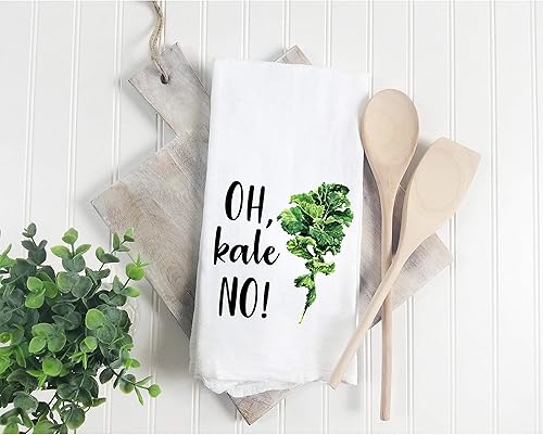 Miniatura 2 de Toalla de cocina Oh Kale NO! - Toalla de cocina con texto divertido y humorístico, ideal como regalo de inauguración de la casa, 28.0 x 28.0in, 100%