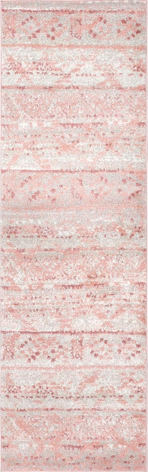 nuLOOM Hattie Transitional Moroccan Runner Rug, 2' x 6', Pink