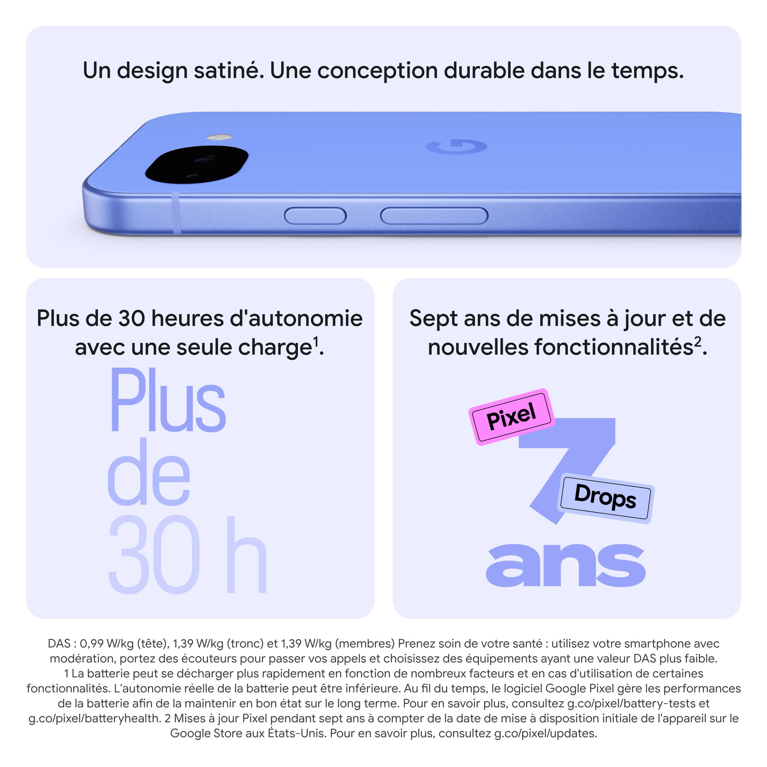 Google Pixel 10a – Sept Ans de mises à Jour et de Nouvelles fonctionnalités, Plus de 30 Heures d'autonomie, Coach Photo, Gemini Live, Sécurité Pixel – Noir Volcanique, 128GB