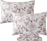 Vista 58 de FADFAY Juego de sábanas de rosas rojas, ropa de cama vintage floral de rosas elegantes, ropa de cama estilo rústico, 100% algodón egipcio percal