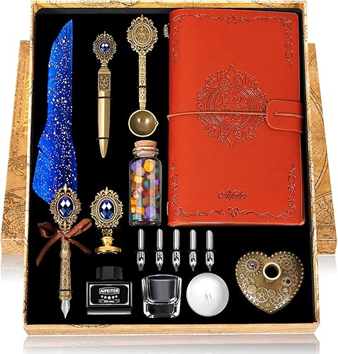 Aifeiter Juego de bolígrafos de caligrafía de plumas juego de bolígrafos y tinta juego de bolígrafos de pluma bolígrafo de cuaderno y juego de tinta