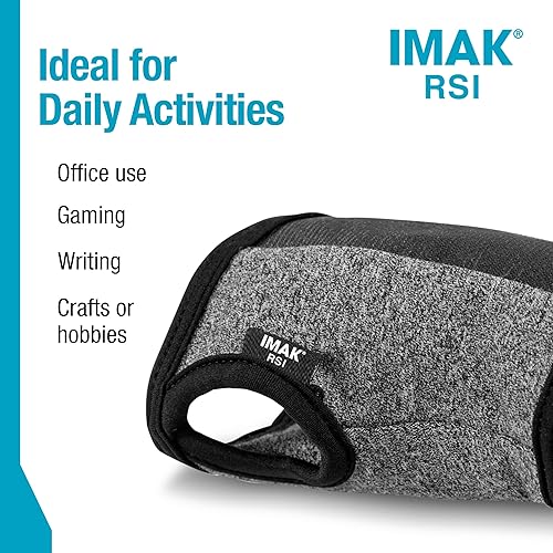 Miniatura 7 de Brownmed - Guante de computadora IMAK RSI - Cómodo guante de juego - Muñequera para apoyar el túnel carpiano - Guante de compresión para trabajar,
