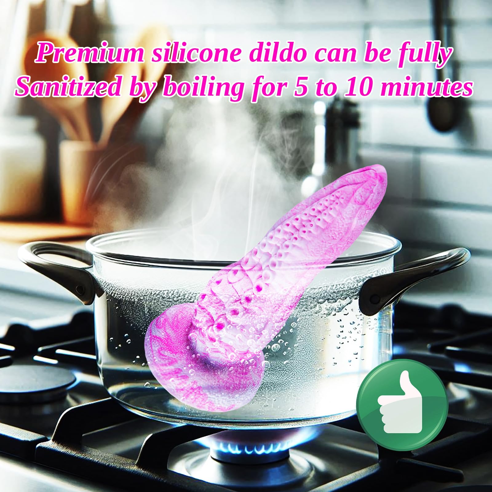 3 Pcs Tentacle Octopus Dildo Set (6” Small,7.6” Large,8.9” Huge), Silicone Realistic Thick Monster Suction Dildo Anal Training Set, Fantasy Animal Big Penis Anal Plug Sex Toys for Women Beginners Pink