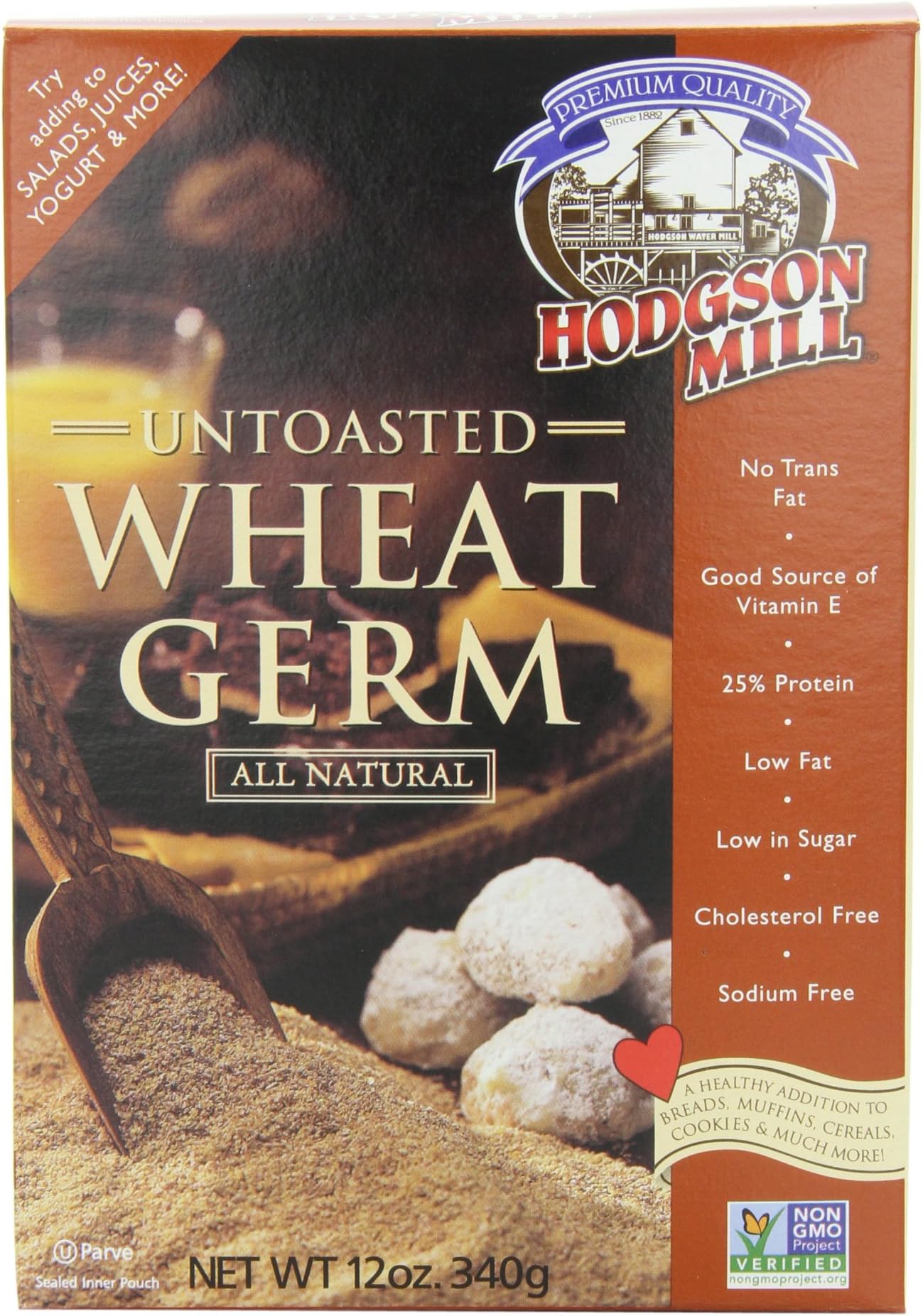 Hodgson Mill All Natural Untoasted Wheat Germ 12 oz Box