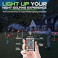 Vista 4 de KINGTOP Luz de hoyo de golf LED recargable - Impermeable, lente de iluminación enfocada, control remoto, perfecta para práctica nocturna de golf