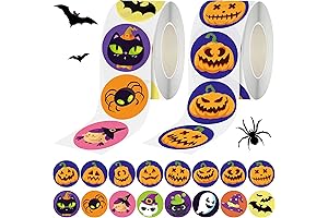 Halloween Party Favors - 1000+ Lil' Halloween Pumpkin Bat Spider Stickers for...