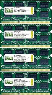 NEMIX RAM 16GB Upgrade Kit (4x4GB) DDR3 1067MHz / 1066MHz PC3-8500 CL7 SODIMM Memory Compatible for Apple iMac (Late 2009 21.5-inch / 27-inch) SODIMM Memory MAC RAM Upgrade for iMac 10,1 and iMac 11,1