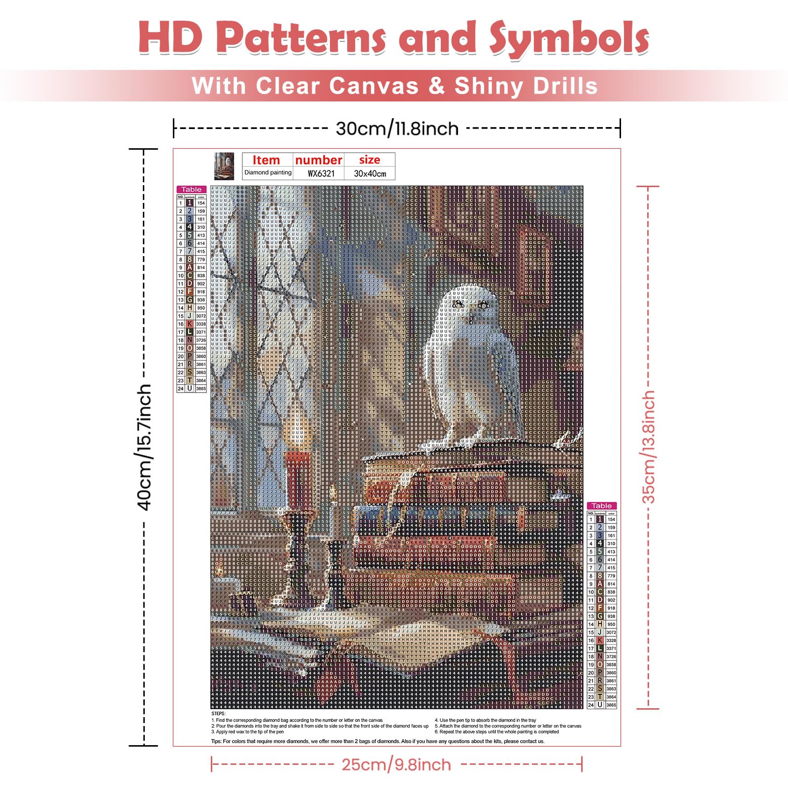 QENSPE Owl Diamond Painting Kits for Adults Library Diamond Art Kits Adults,5D Crystal Art Kits,Full Drill Gem Art Craft Kit - Image 2