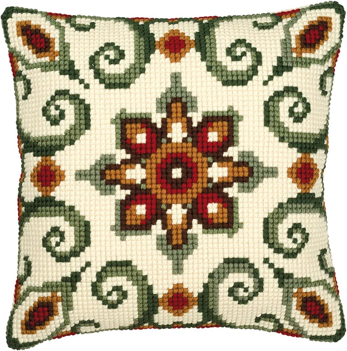 Vervaco Red/Cream Cushion Front 9 Chunky Cross Stitch Kit