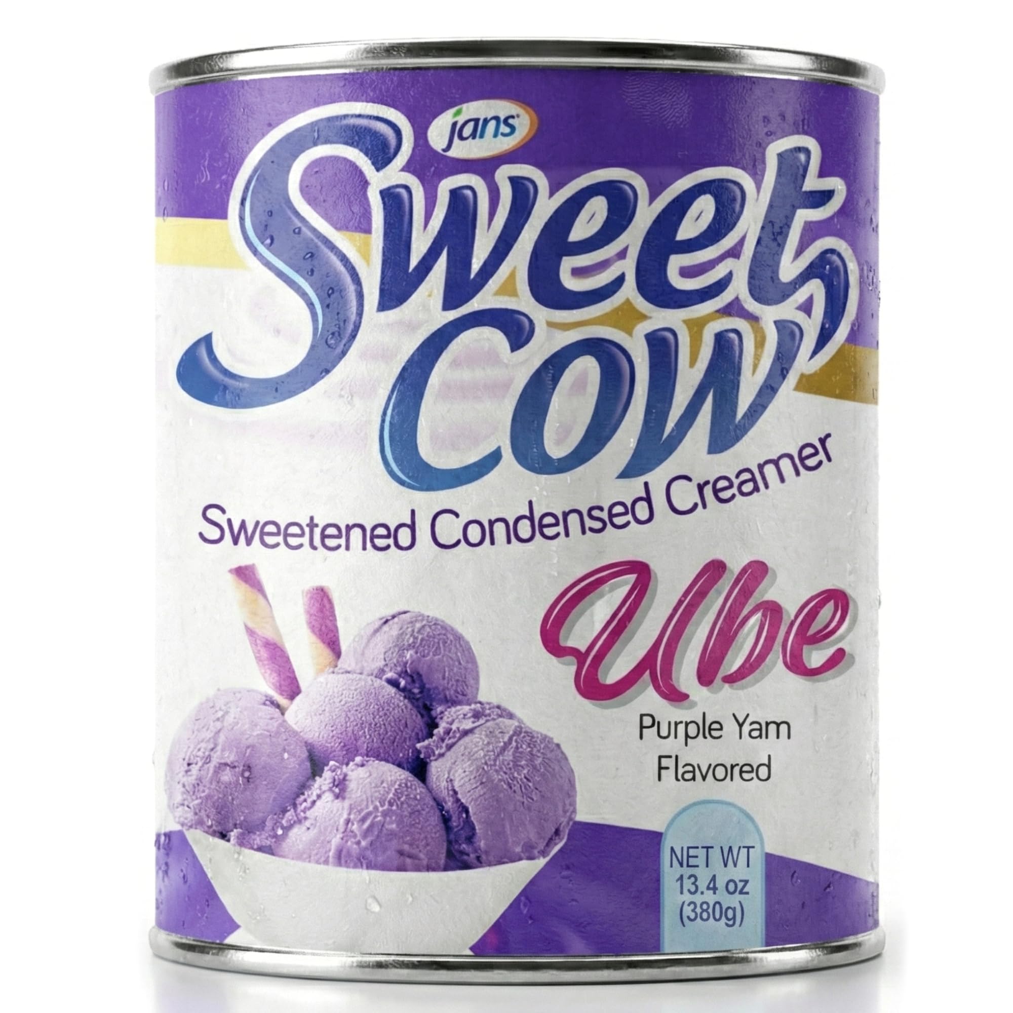 Ube Condensed Milk, 13.40 oz (Pack of 1) | Jans Sweet Cow Sweetened Condensed Creamer
