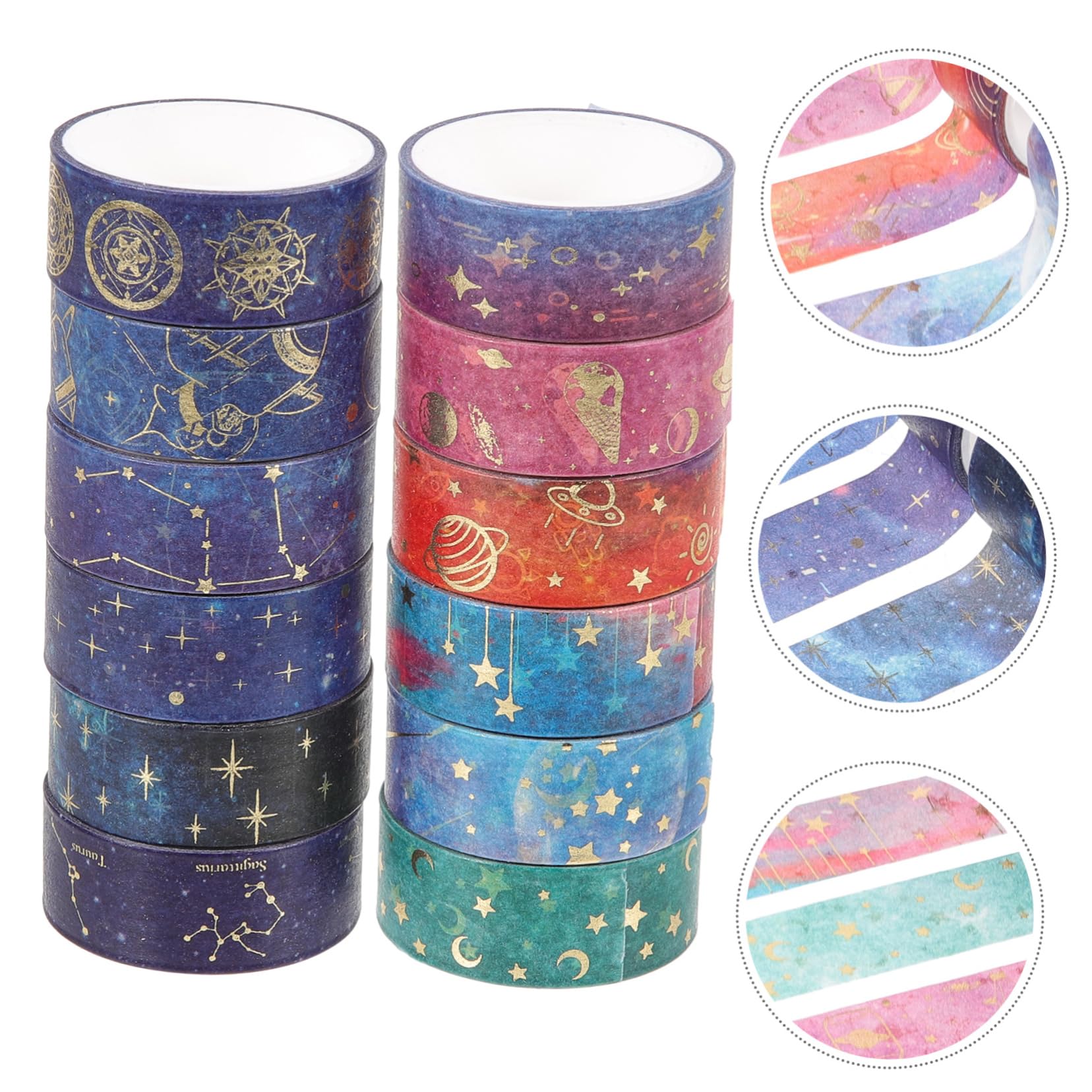 48rollen Washi Tape Sternenhimmel Design Dekorative Klebebänder Für Scrapbooking -projekte Und Journaling Für Und Kreative Bastelarbeiten