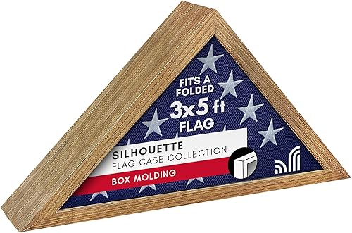 Vista 9 de Americanflat Pequeña vitrina plegada de bandera – Se adapta a banderas ceremoniales plegadas de 3 x 5 pies (no para bandera funeraria) – Colección
