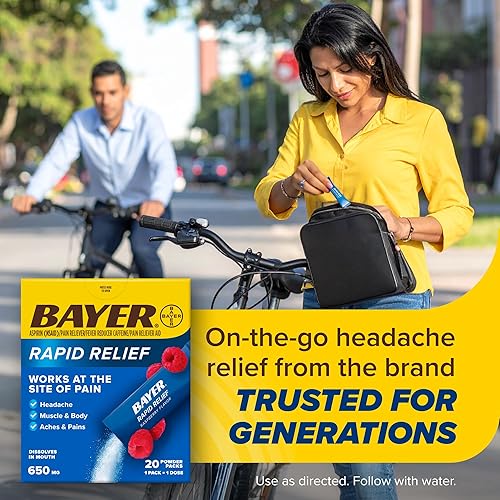 Miniatura 9 de Bayer Paquete de polvo de 650 mg, alivio del dolor que funciona en el sitio del dolor, 30 unidades