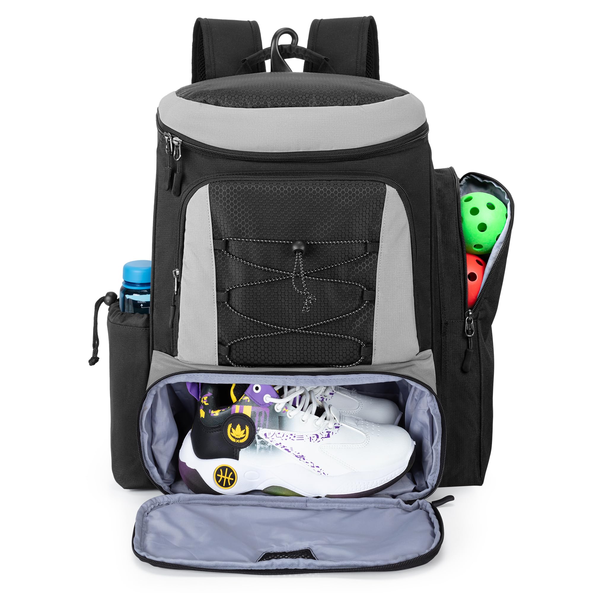 GOBUROS Pickleball Bag Backpack for Men with Shoe Compartment for 4 Paddles