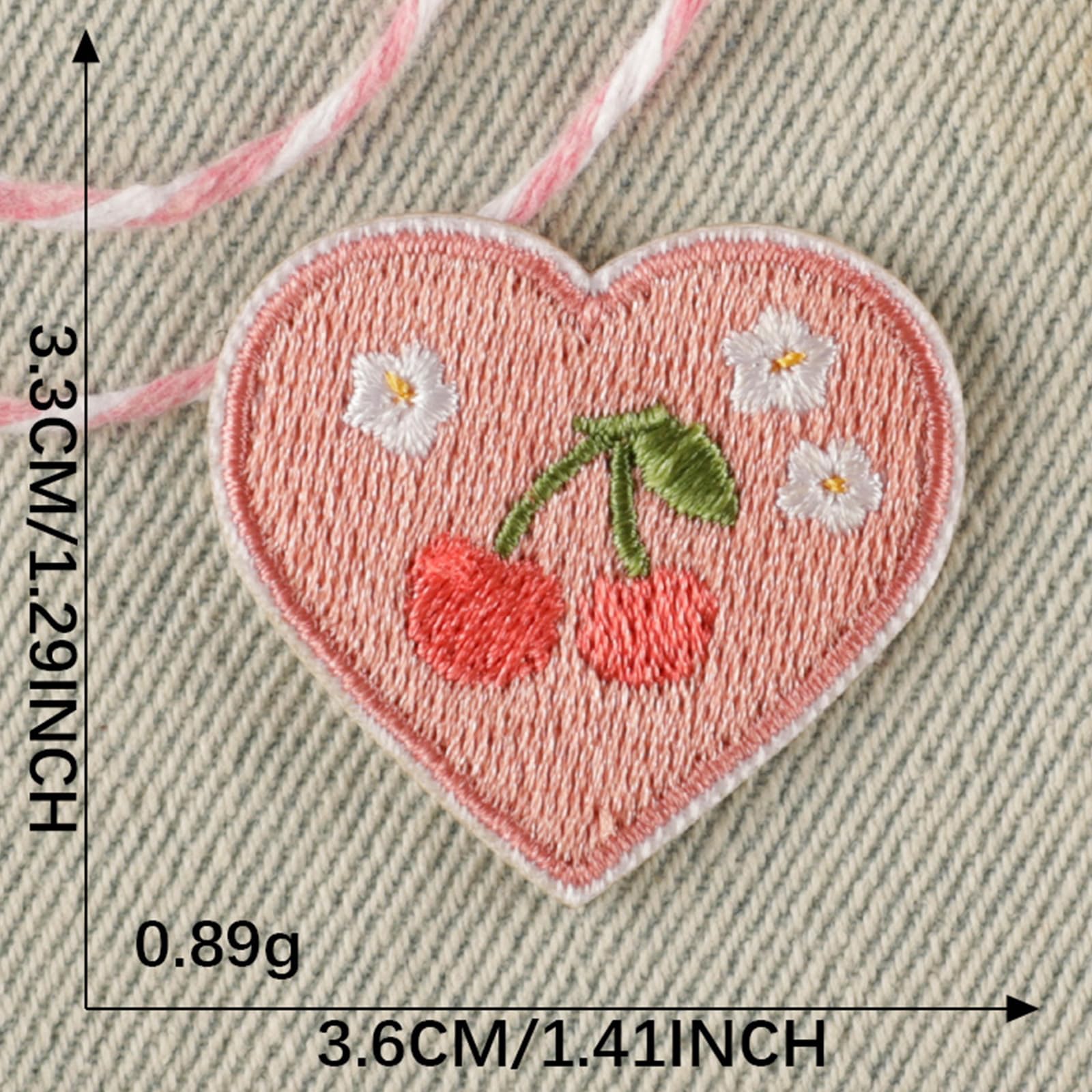 Apliques para ropa, Parches bordados de tela flores, apliques parches for planchar con corazón amor 16 piezas