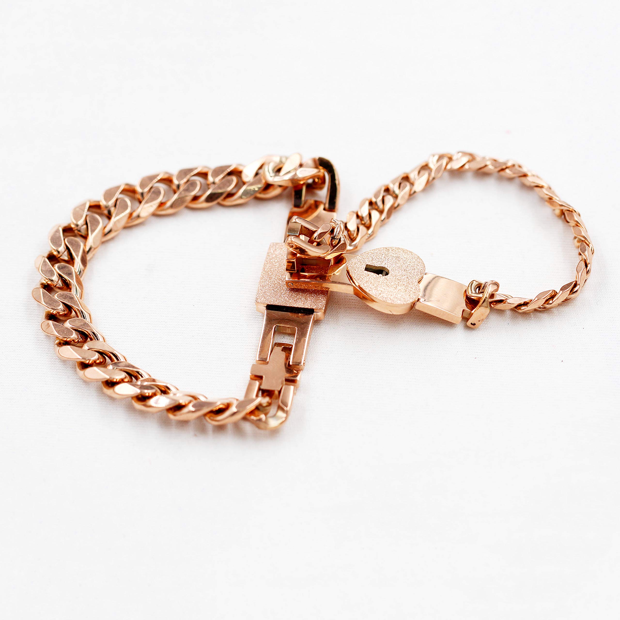 Collar con Llave de Acero Inoxidable y candado para Hombres y Mujeres Y1481