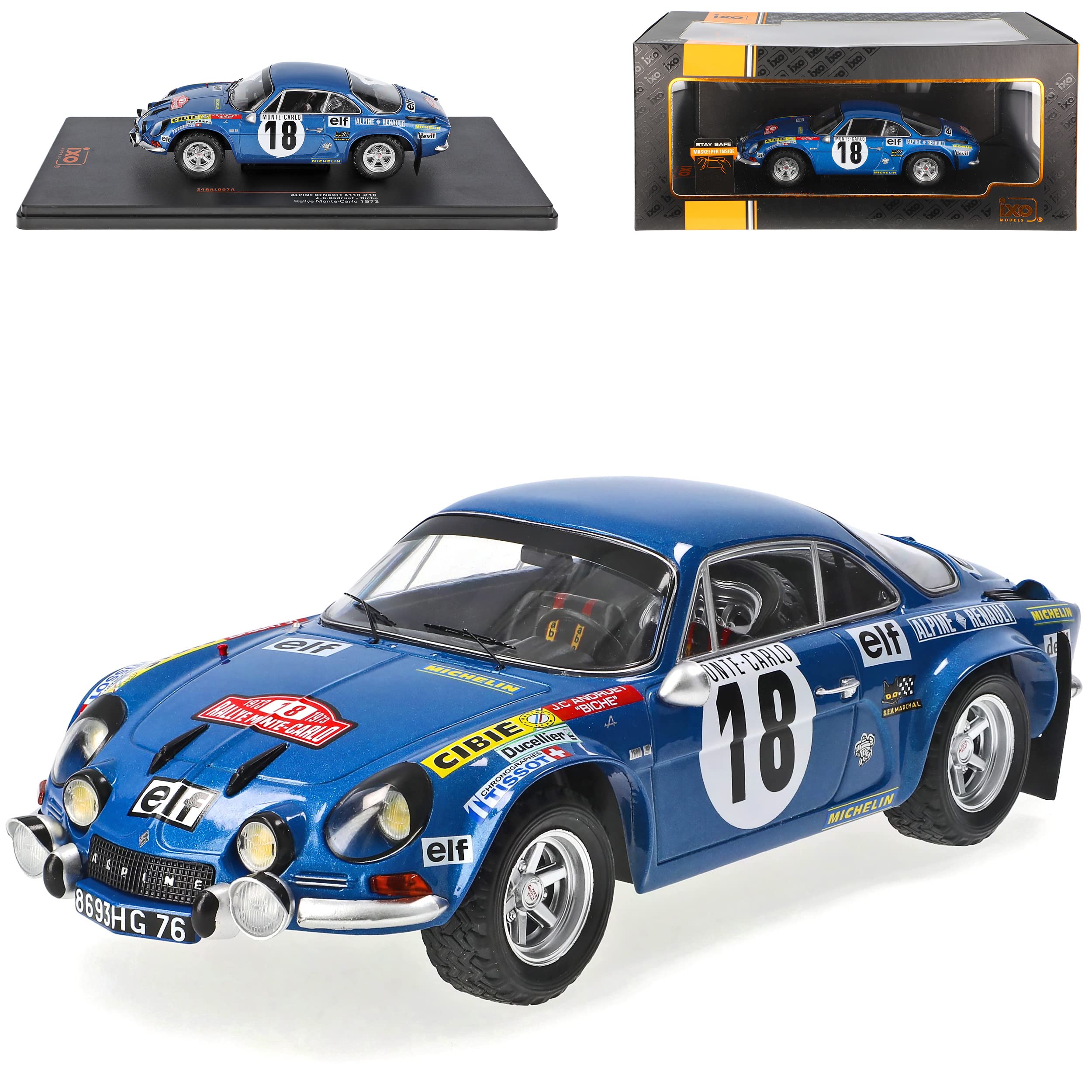 Generisch Renautl Alpine A110 Rally Monte Carlo 1973 Andruet Biche Blau 1961-1977 1/24 Ixo Modell Auto Modellcarsonline Modell Auto