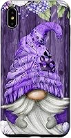 Vista 11 de Cute Purple Aesthetic Anemones Flower Pattern Lavender Gnome Case for iPhone 17
