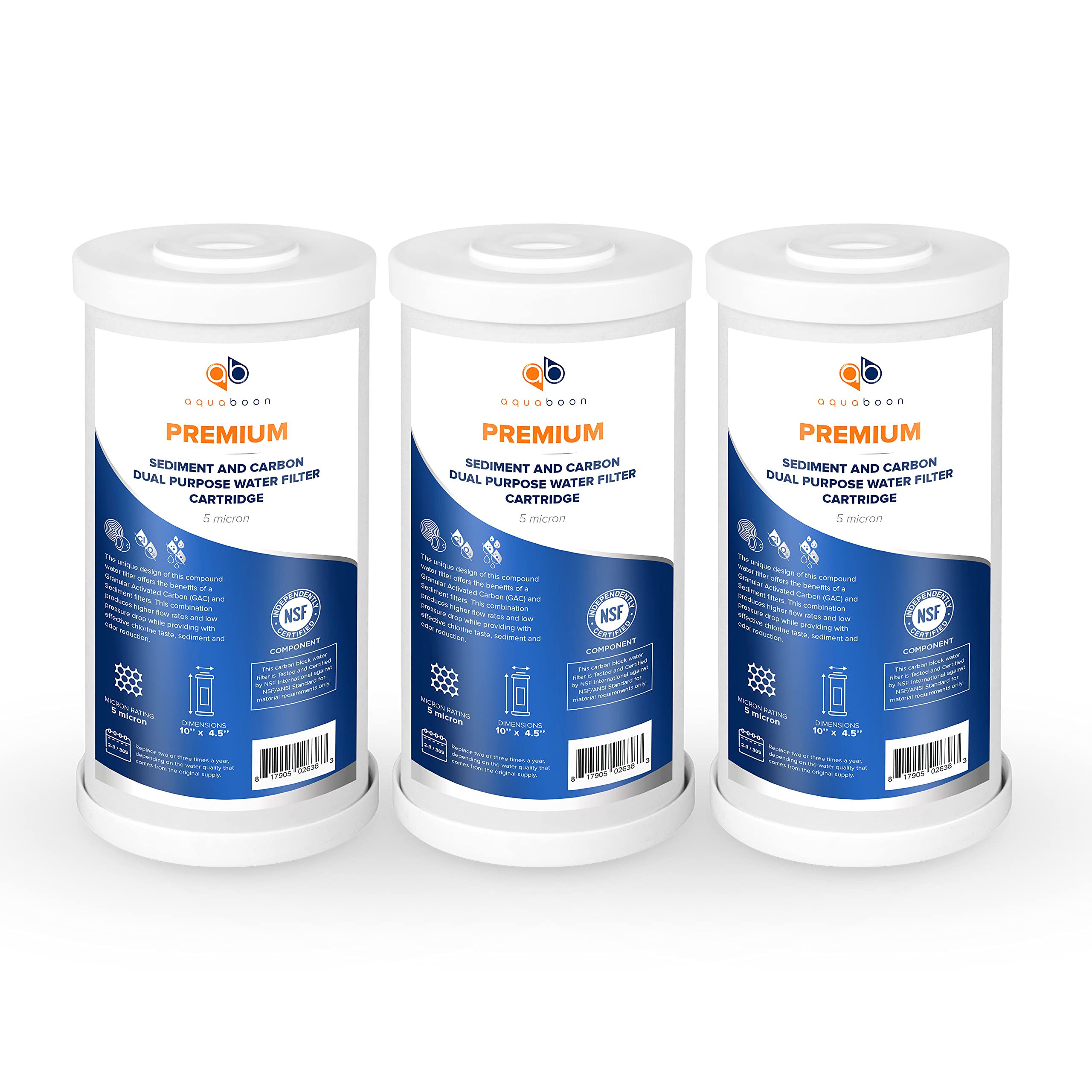 1PK Premium Aquaboon 5mic Big Blue GAC Cartuccia Filtro Acqua - Foto 2