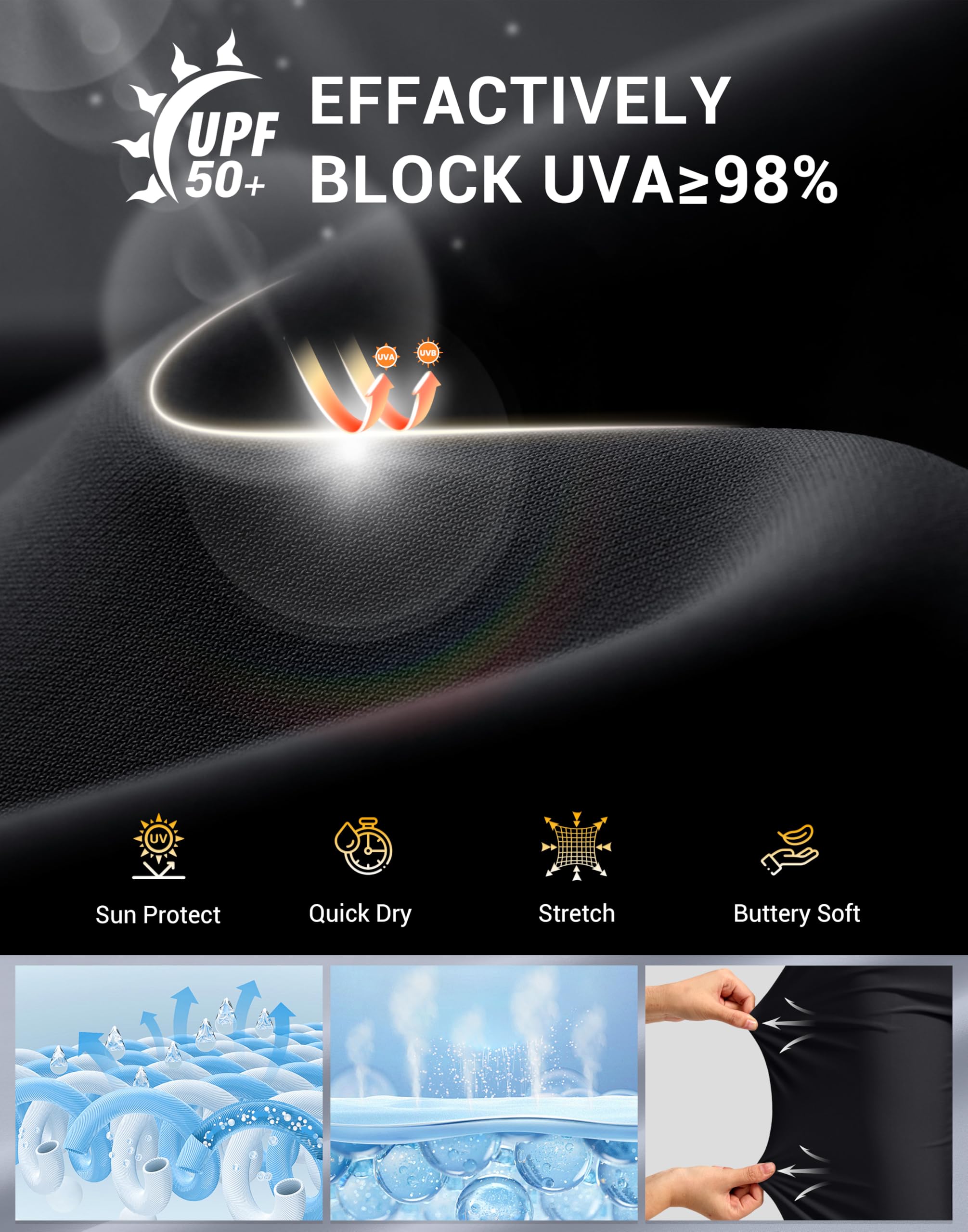 G Gradual Women's 15" Long Hiking Shorts with Zipper Pocket Below The Knee Capris Lightweight Bermuda Shorts for Women — view 6