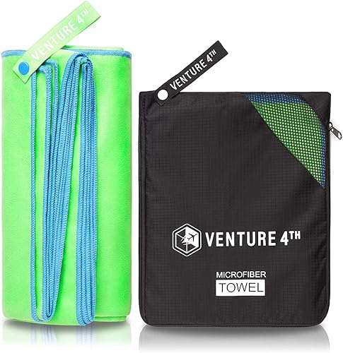 Miniatura 6 de VENTURE 4TH Toalla de viaje de secado rápido  Toallas de microfibra ultra suaves de secado rápido  esencial para camping, mochilero, yoga, natación,