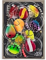 Vista 8 de Dr. Fish 10 Pack Walleye Rigs Kit, 47 Inches, 15LB Mono Crawler Harness Walleye Float Rig Colorado Spinner Octopus Hooks for Freshwater Trolling