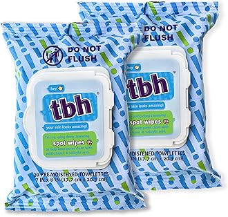 TBHKids Spot Foam Face Cleaning Spot Wipes for Kids, Preteens, and Teens with Sensitive Dry Oily Skin