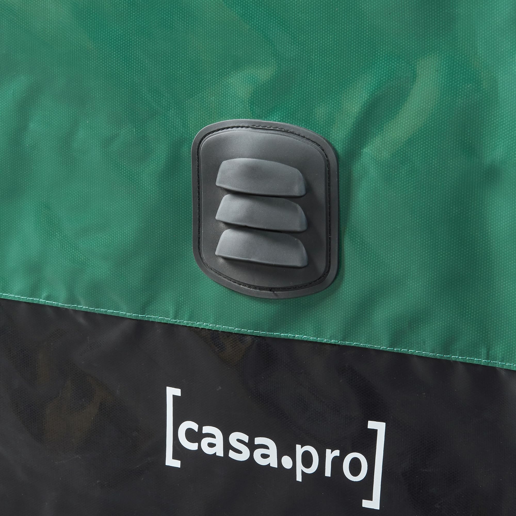 casa.pro Alanno skrzynka ogrodowa do przechowywania na zewnątrz pudełko na poduszki, wodoszczelna skrzynka ogrodowa, przepuszczająca powietrze zielona i czarna, 51/76 x 122 x 64 cm