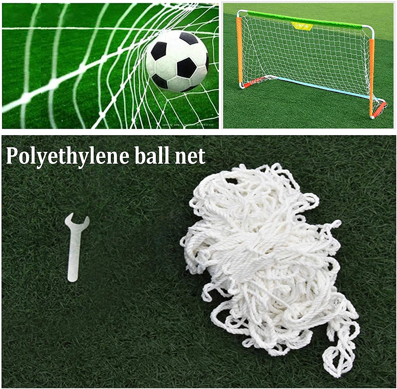 Porta da Calcio per Bambini Mini telaio per allenamento da calcio in tubo d'acciaio staccabile per tre persone Porte da calcio Porta da calcio pop-up per bambini per la casa Giardino all'aperto HSWYJJ