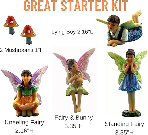 Miniatura 3 de Hadas para jardín de hadas - Kit de jardín de hadas - Accesorios de jardín de hadas - Hadas de jardín de hadas para niños y niñas - Adorables