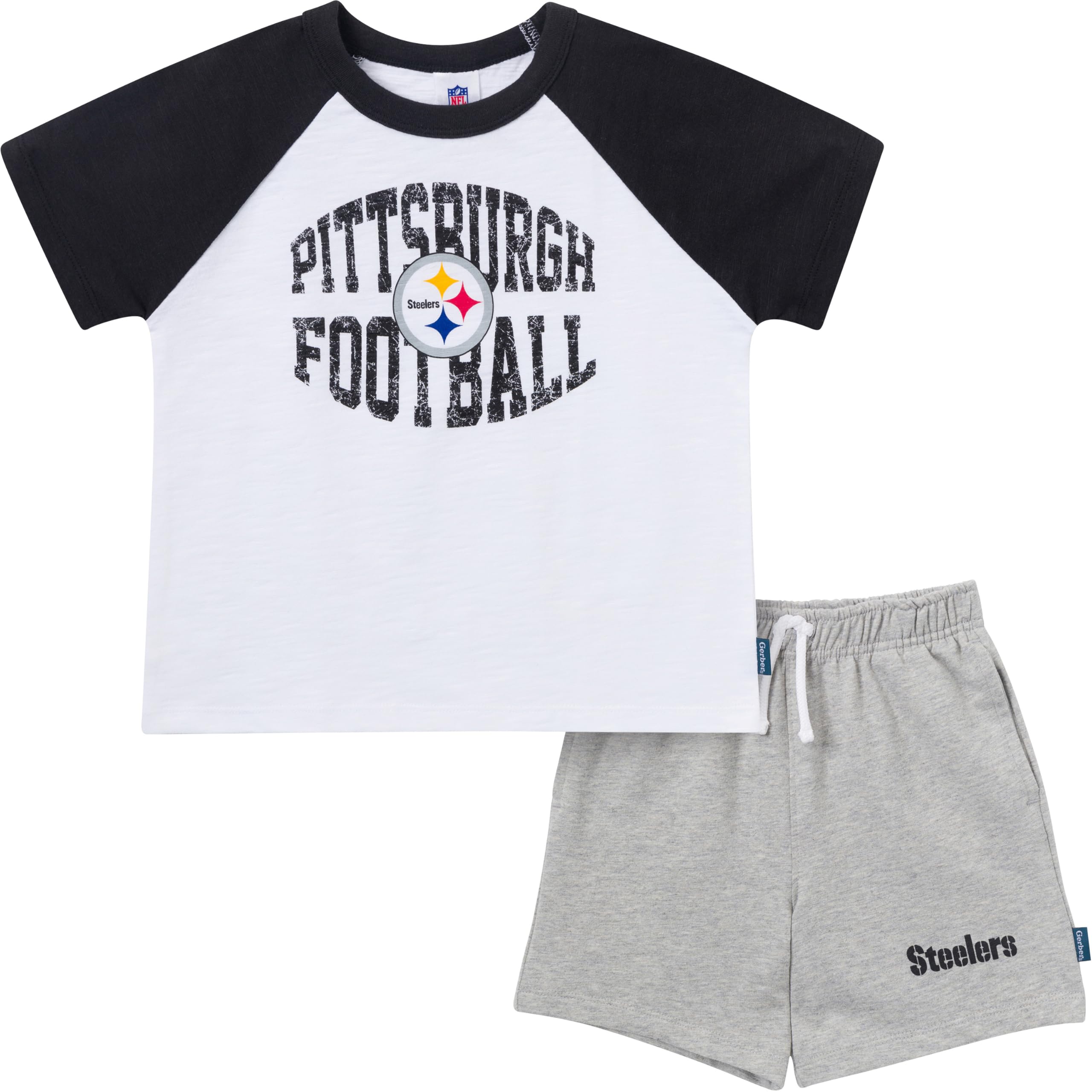 Gerber NFL unisex-baby Nfl Team T-shirt and Shorts Set