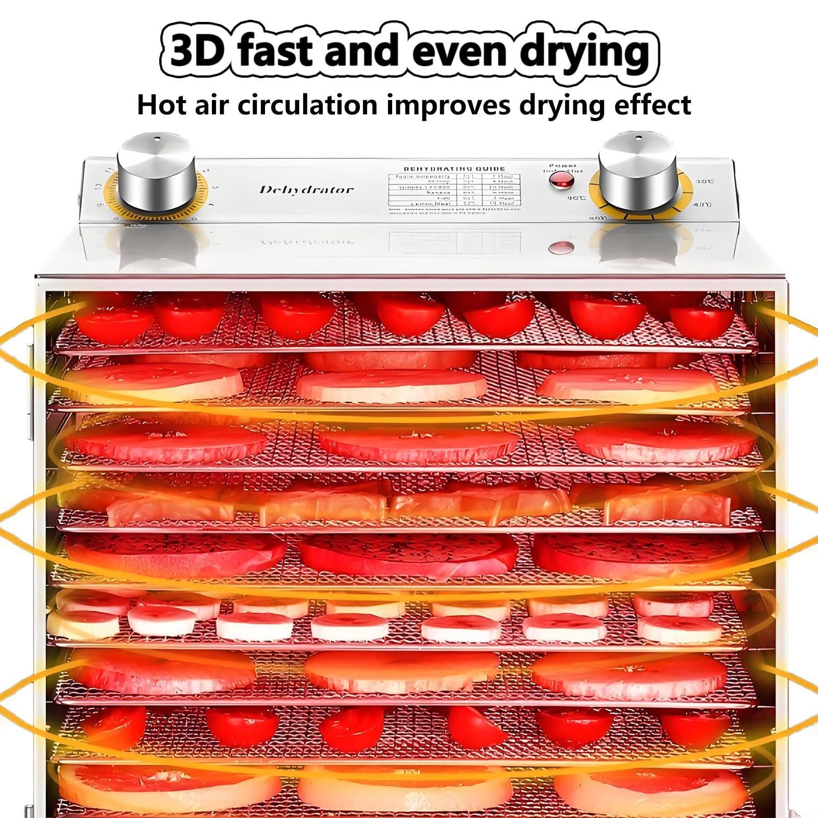 Essiccatore Alimentare 6/8/12/18 Vassoi per Snack Sani 18layer